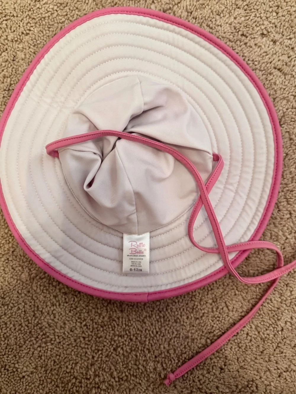 RuffleButts Sun Hat 0–12M Baby UV Wide Brim